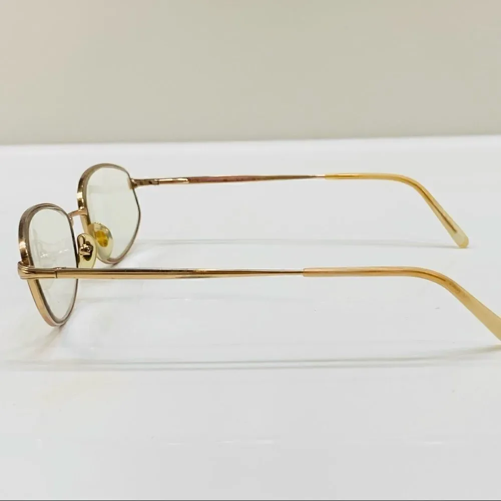 Sferoflex Eyeglasses Frames 53-17-130 Made In Italy Gold Women's Full Rim Flex